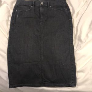 Denim pencil skirt high waist, stretchy material